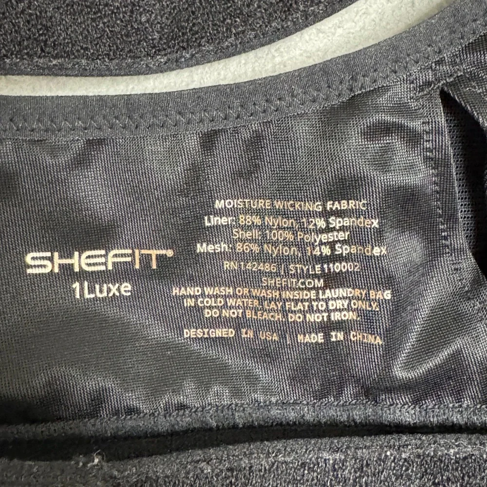 Shefit Ultimate Sports Bra Womens 1 Luxe Black High Impact‎ Front Zip Adjustable
